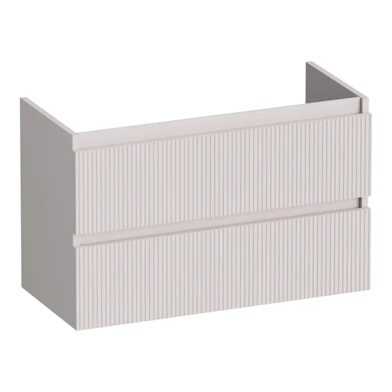 Populair Brauer Joy Wavy onderkast ribbelfront ondiep 80cm met 2 softclose lades zand mat