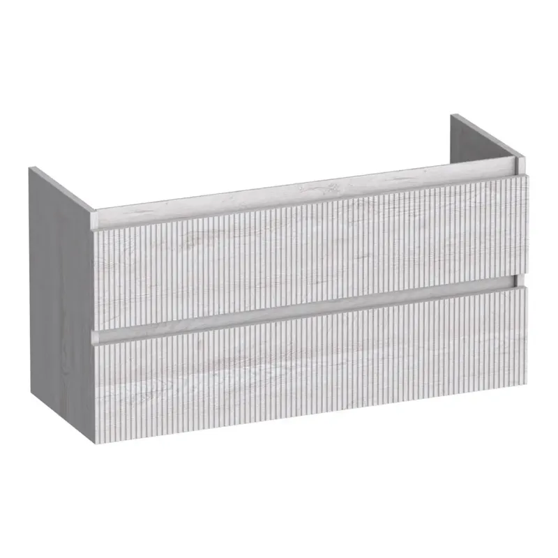 Premium Brauer Joy Wavy onderkast ribbelfront ondiep 100cm met 2 softclose lades forest seashell