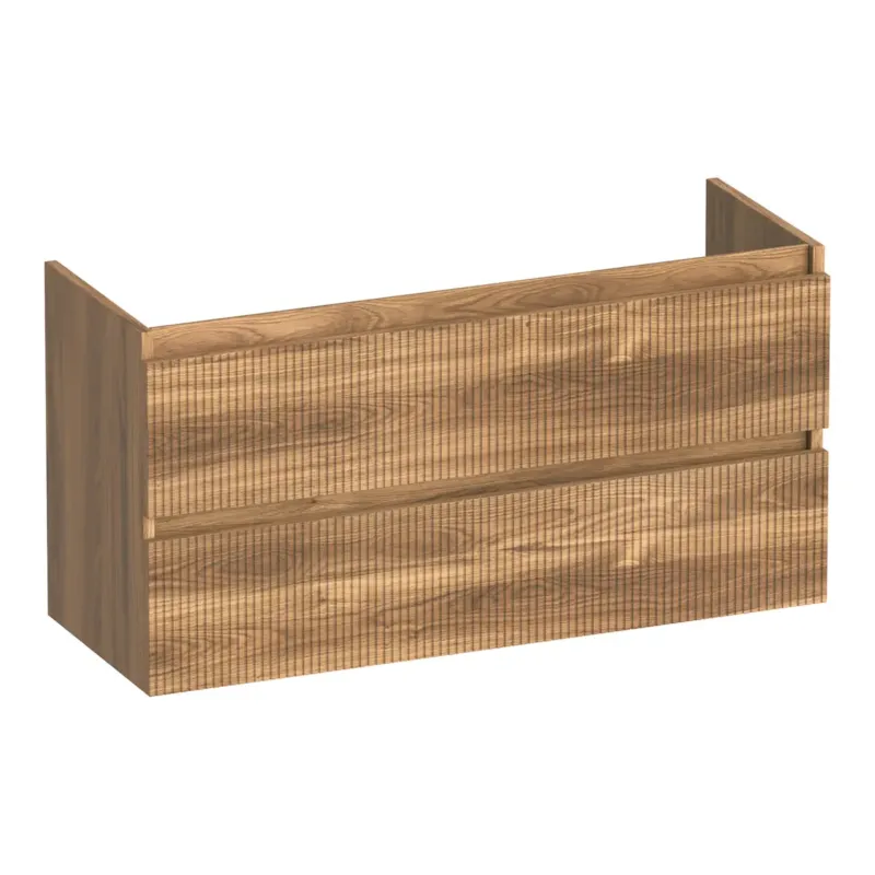 Brauer Joy Wavy onderkast ribbelfront ondiep 100cm met 2 softclose lades honey Lage Kosten