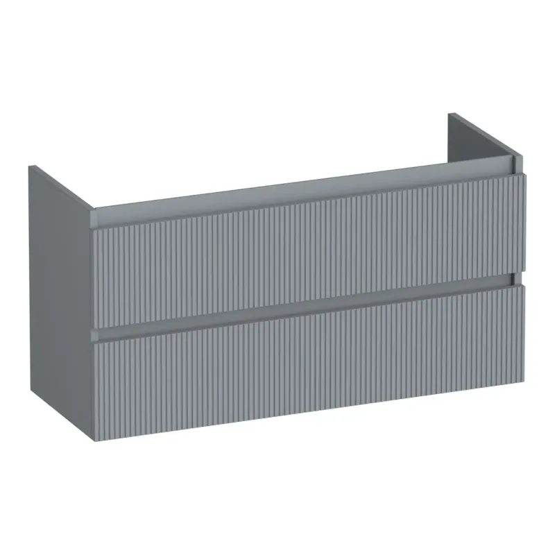 Veilige Betaling Brauer Joy Wavy onderkast ribbelfront ondiep 100cm met 2 softclose lades grijs mat