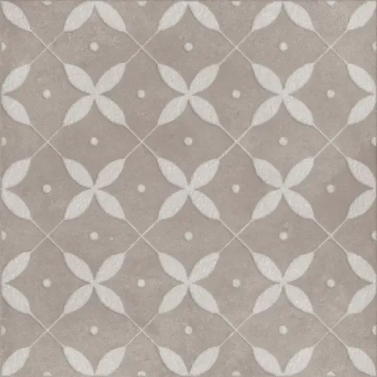 Hoge Kwaliteit Valence Lunessa wandtegel 20x20cm grijs met bloemen in ruit