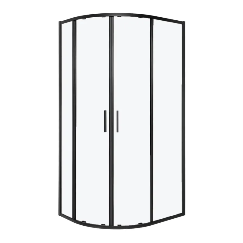 Rechtstreeks Van De Fabrikant Kerra Solid douchecabine kwartrond 80x100cm zwart