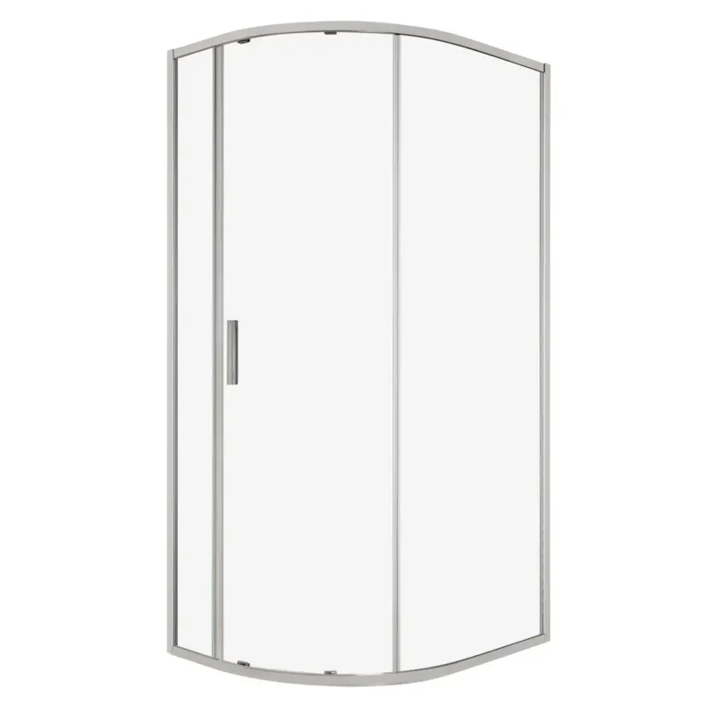 Op = Op Kerra Solid douchecabine kwartrond 80x100cm chroom met enkele deur