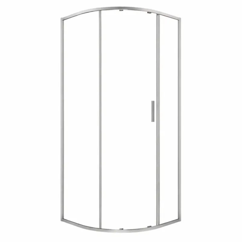 Kerra Solid douchecabine kwartrond 90x90cm chroom met enkele deur Fabrieksprijs