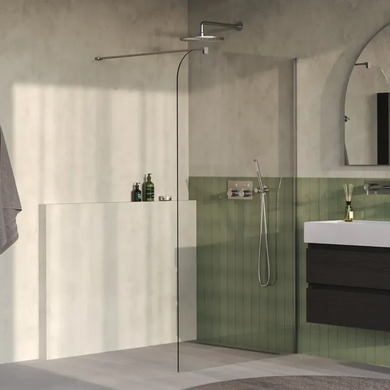 Beste Prijs Brauer Orion inloopdouche helder glas 120cm afgerond RVS geborsteld PVD