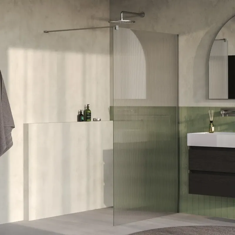 Veilige Betaling Brauer Oblivion inloopdouche ribbelglas 120cm RVS geborsteld PVD