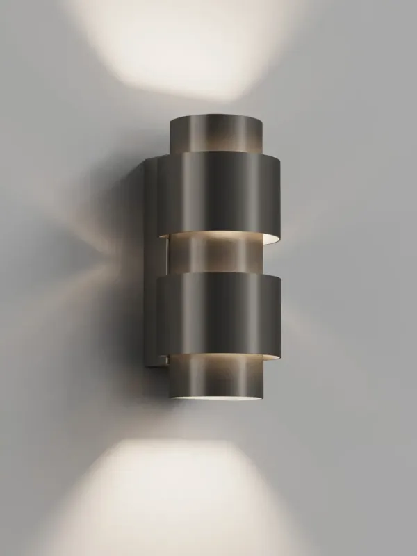 Hipp Design 01 wandlamp halfrond 12W dimbaar gunmetal PVD Express Levering