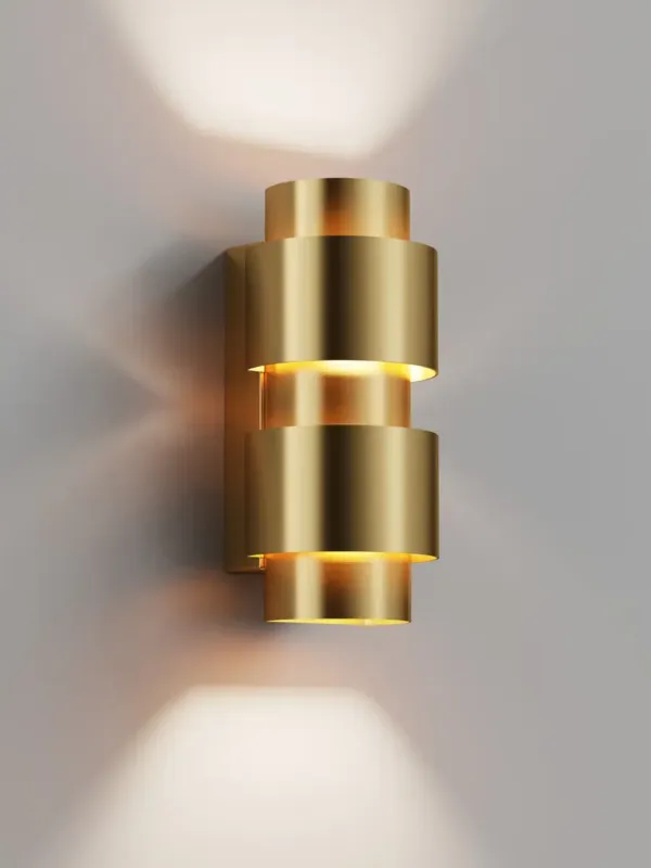 Nu Kopen Hipp Design 01 wandlamp halfrond 12W dimbaar messing PVD