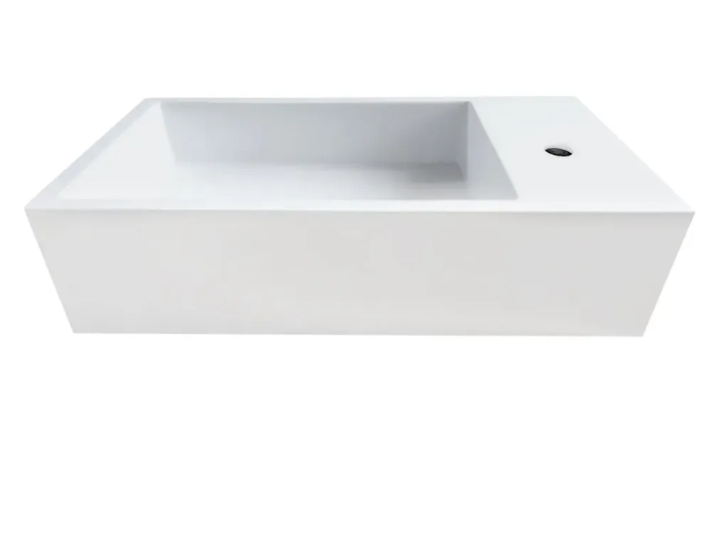 Meest Verkocht SHOWMODEL Saniclear Alaska solid surface fontein 40x22cm rechts