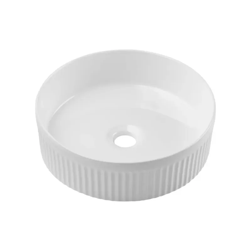 Populair Comad Beyond waskom met ribbel 36x36cm wit