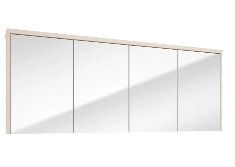 Fontana Basic spiegelkast 157cm met 4 deuren warm linnen Rechtstreeks Van De Fabrikant