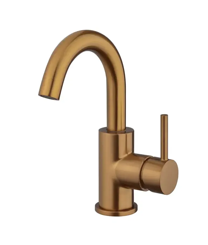 Mueller Bronzo wastafelkraan met draaibare uitloop geborsteld brons Alleen Vandaag