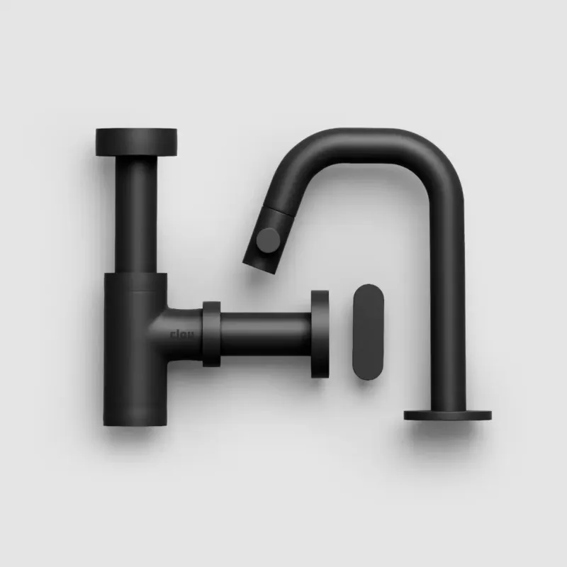 Weekendaanbieding Clou Kaldur fonteinkraan met accessoires zwart mat