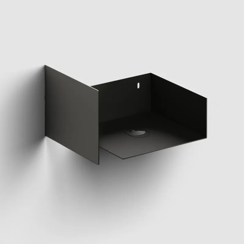 Veilige Betaling Clou Flush 1 open kast met handdoekhouder rechts zwart mat