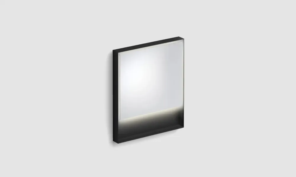 Beperkte Voorraad Clou Look at Me spiegel met LED-verlichting 70x80cm zwart mat