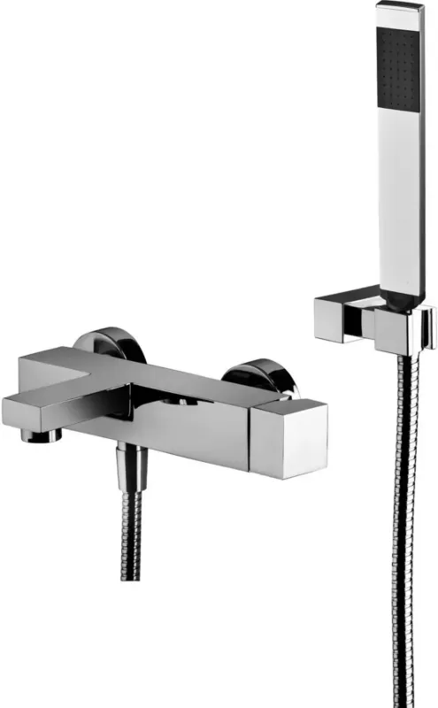 Paffoni Elle bad/douche opbouw mengkraan met vaste doucheset chroom Weekendaanbieding