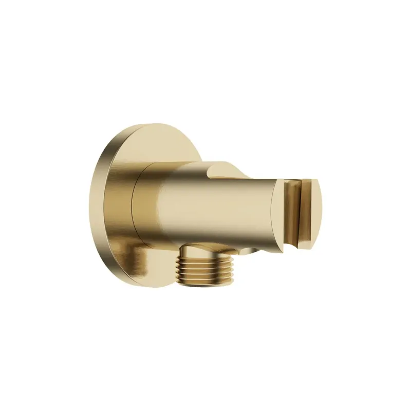 Seizoensaanbieding Mueller Gold ronde luxe muur doucheaansluiting en opsteek geborsteld messing