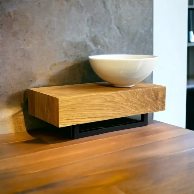 B-Stone Rockford fonteinplank met keramische waskom wit Weekendaanbieding