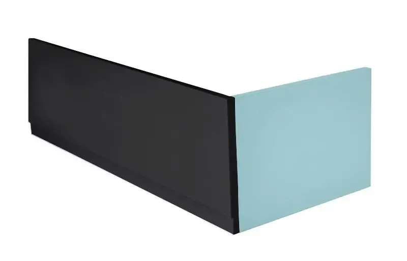 Actieprijs Polysan Plain voorpaneel links mat zwart 180x59cm