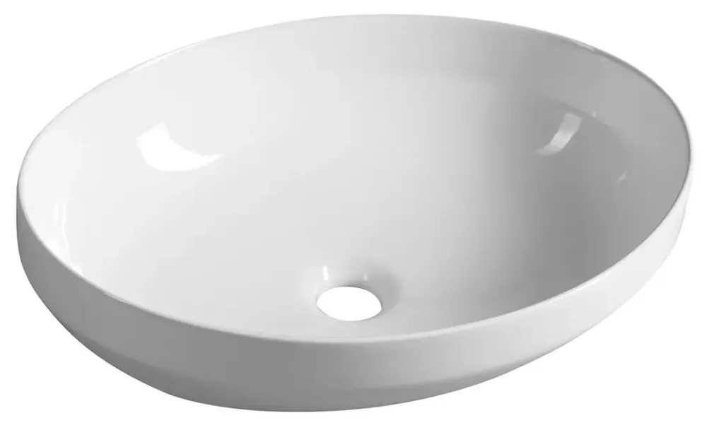 Aqualine keramische wasbak zonder overloop 50,5x37cm wit Seizoensaanbieding