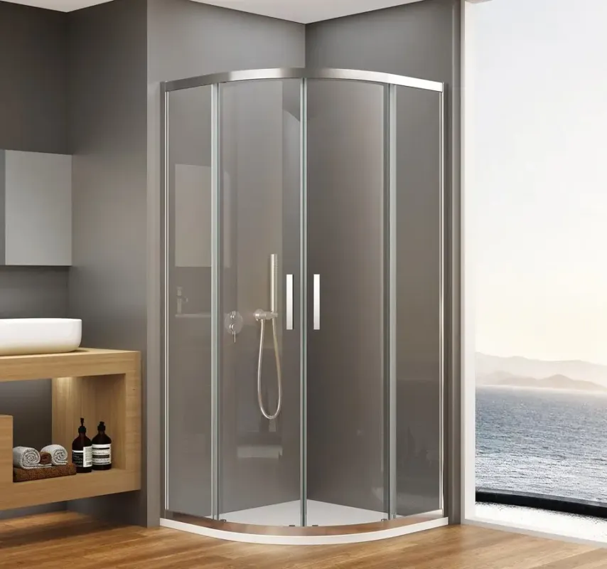 Bruckner Borg kwartronde douchecabine 90x90x195cm chroom Korting