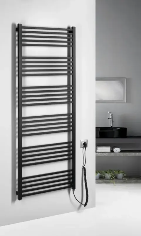 Sapho Metro E elektrische radiator 50x106cm 400W zwart mat Lage Kosten