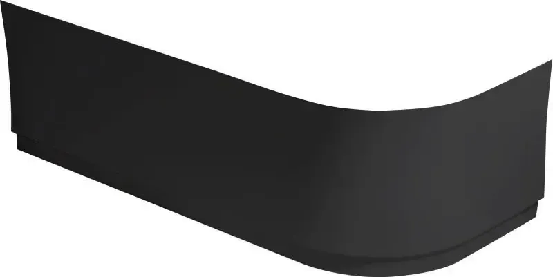Koop Vandaag Polysan Viva badpaneel links mat zwart 175x59cm