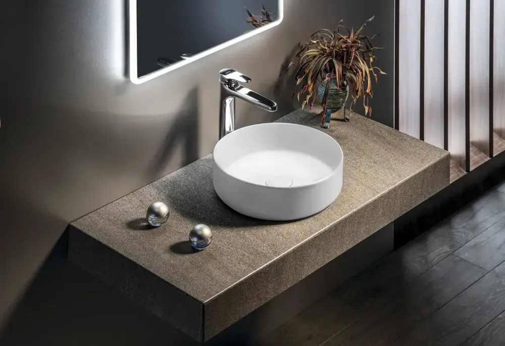 Isvea Infinity waskom rond 36x36cm mat wit Nu Kopen