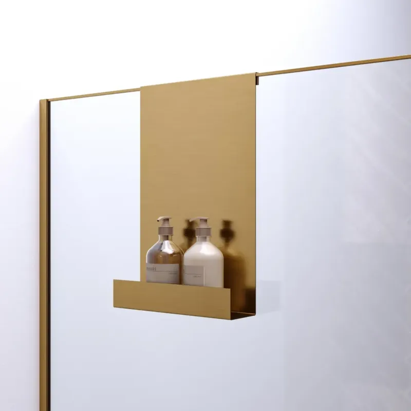 Brauer Gold Edition doucherek hangend met glasklem goud geborsteld PVD Exclusieve Aanbieding