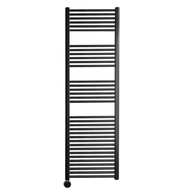 Sanicare elektrische design radiator 60x172cm gunmetal met thermostaat links chroom Betaalbaar