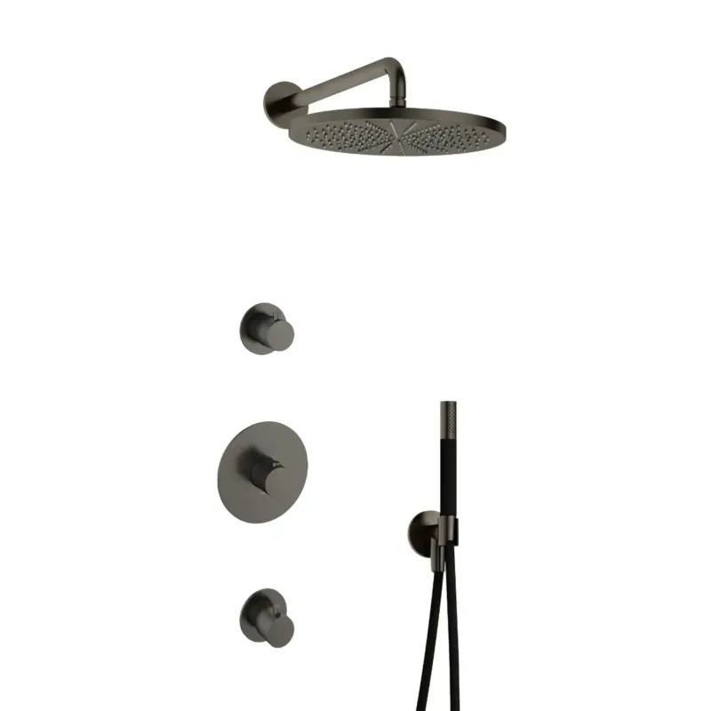 Populair Hotbath Cobber ADS20 inbouw regendouche met 30cm hoofddouche en wandarm verouderd ijzer