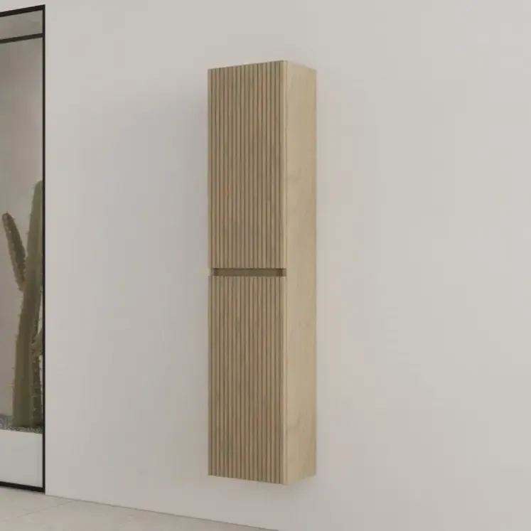 Fabrieksprijs Gliss Design Timotheus kolomkast met ribbelfront 160cm ash gray