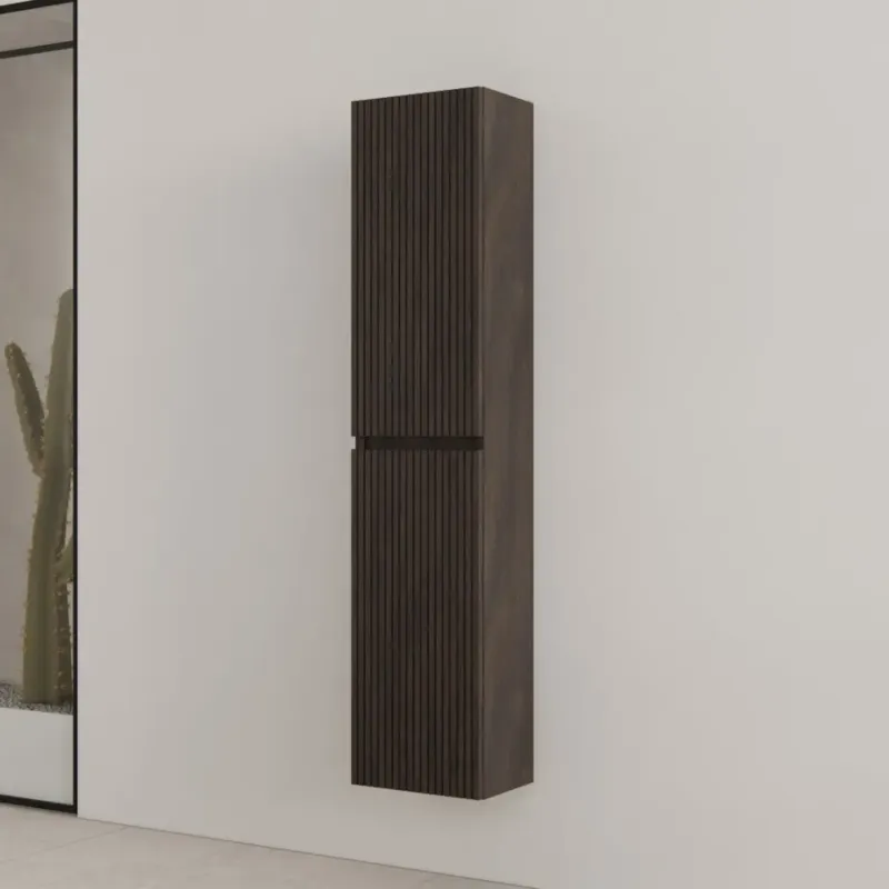 Gliss Design Timotheus kolomkast met ribbelfront 160cm charcoal Shop Nu