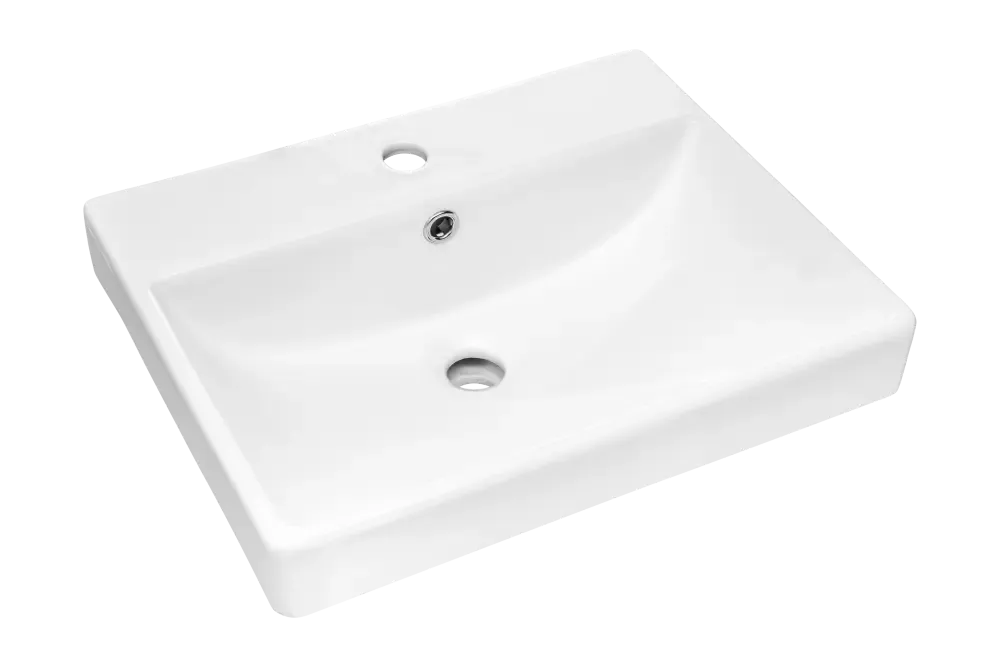 Comad Rita wastafel rechthoekig 50x40cm glans wit Koopje