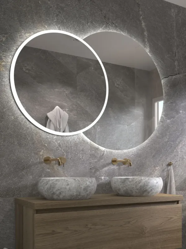 Snelle Levering Thebalux M08 spiegel 2-delig 140x100cm met verlichting en verwarming