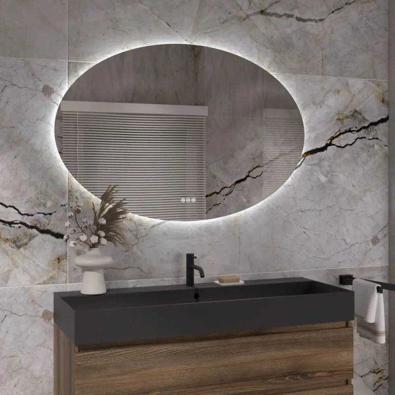 Fabrieksprijs Thebalux M12 spiegel 100x70xm met verlichting en verwarming