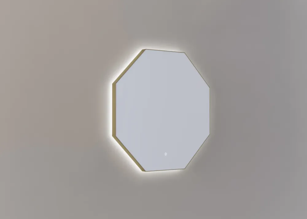 Shop Nu Thebalux M15 spiegel 80x80cm met verlichting en verwarming messing