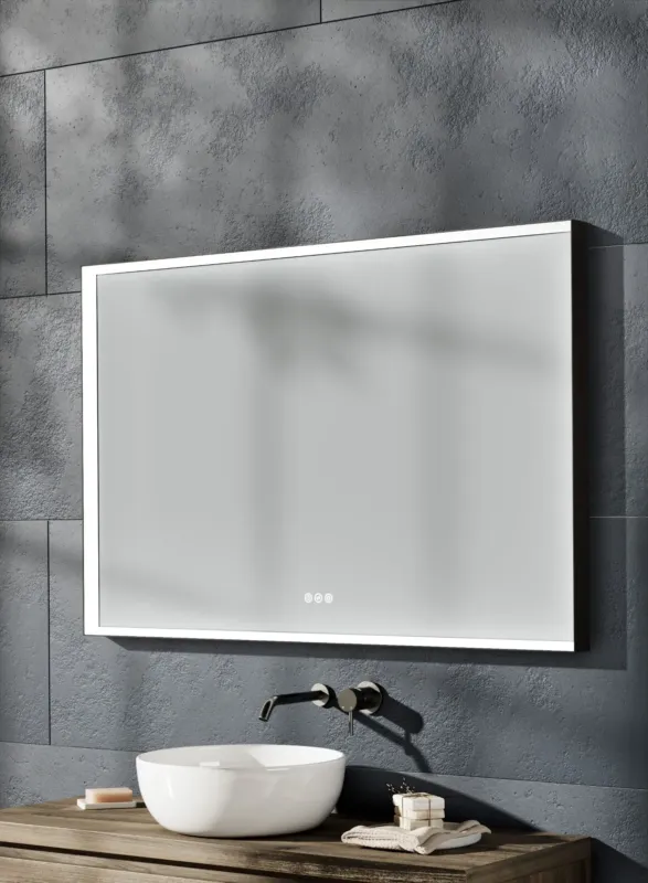Aanbieding Thebalux M20 spiegel 120x80cm met verlichting en verwarming mat zwart