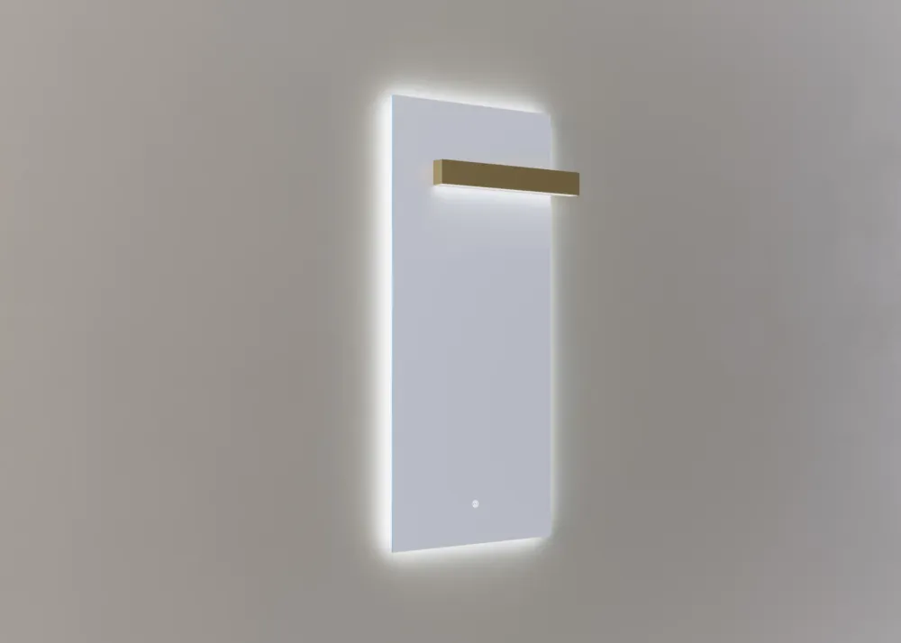Thebalux M23 spiegel 50x110cm met verlichting en verwarming messing Lage Prijs