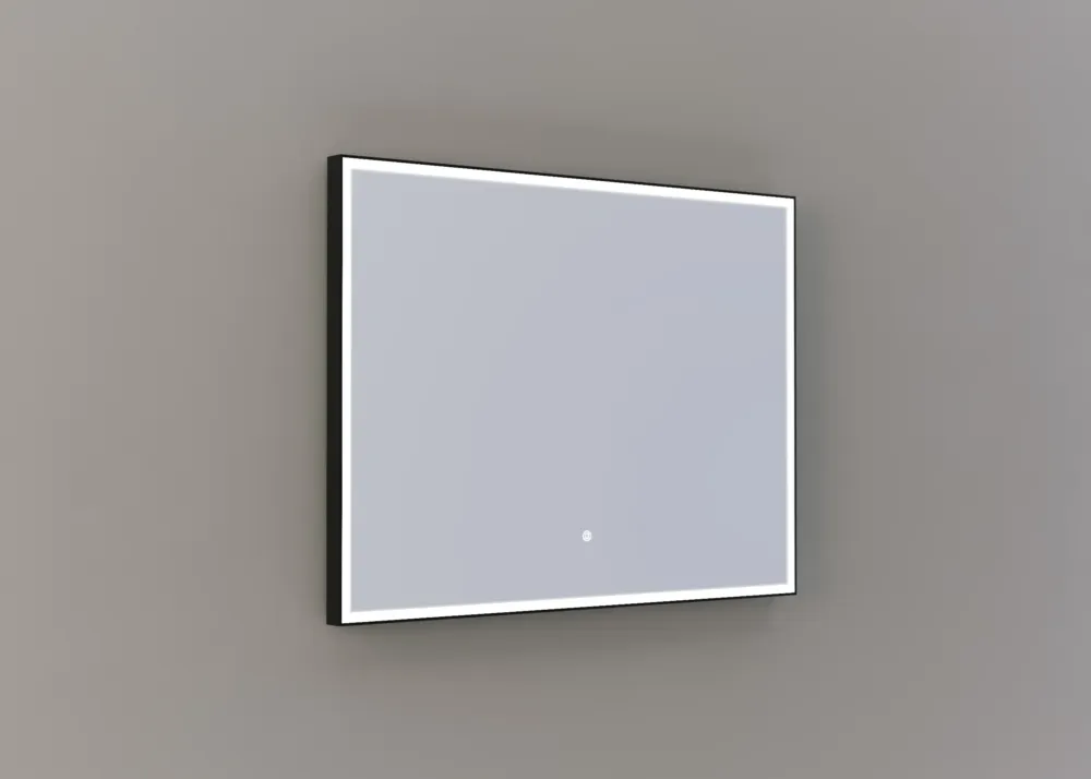 Lage Prijs Thebalux M26 spiegel 100x75cm met verlichting en verwarming mat zwart