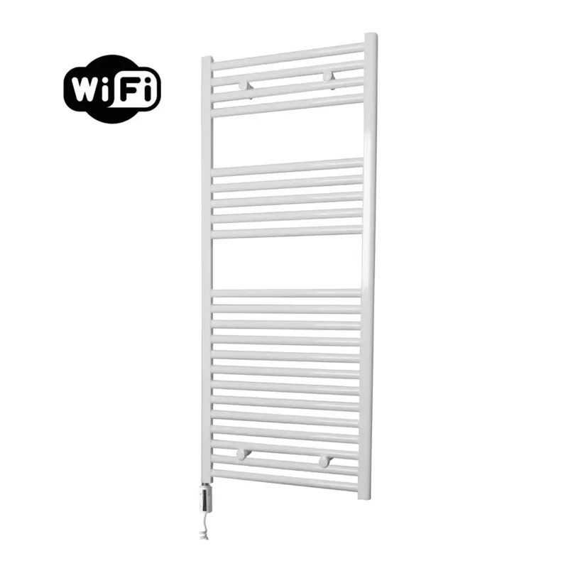 Veilige Betaling Sanicare elektrische design radiator 45x112cm wit met WiFi en thermostaat links wit
