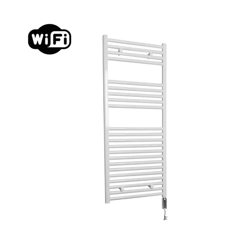 Sanicare elektrische design radiator 60x112cm wit met WiFi en thermostaat rechts chroom Populair