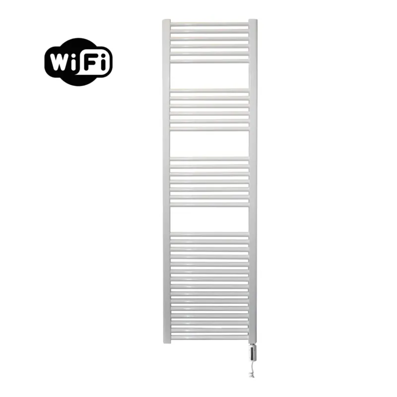 Rechtstreeks Van De Fabrikant Sanicare elektrische design radiator 45x172cm wit met WiFi en thermostaat rechts wit