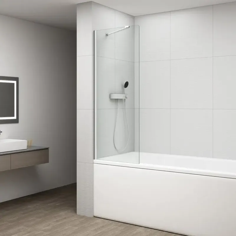 Beste Prijs Polysan Fisa badwand chroom 80x150cm
