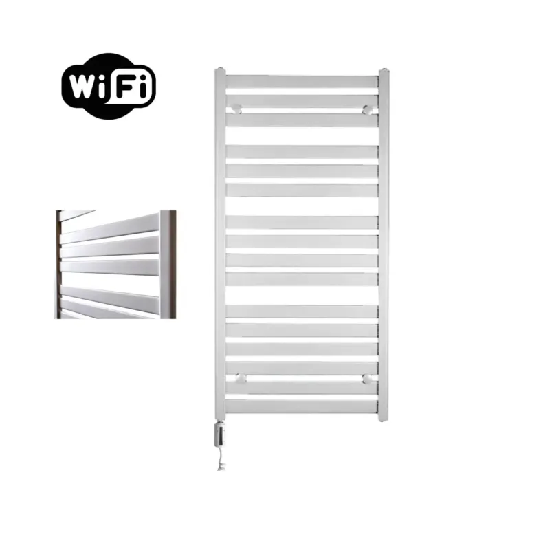 Sanicare Moda elektrische radiator 60x120cm wit mat met WiFi en thermostaat links wit Speciale Aanbieding