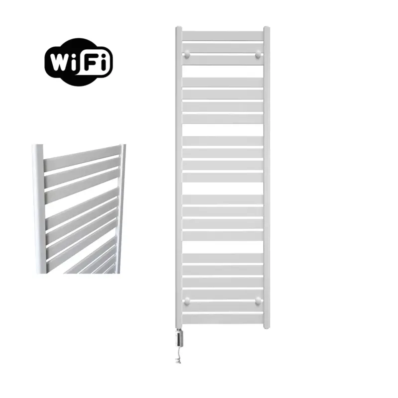 Sanicare Moda elektrische radiator 60x160cm wit mat met WiFi en thermostaat links wit Rechtstreeks Van De Fabrikant