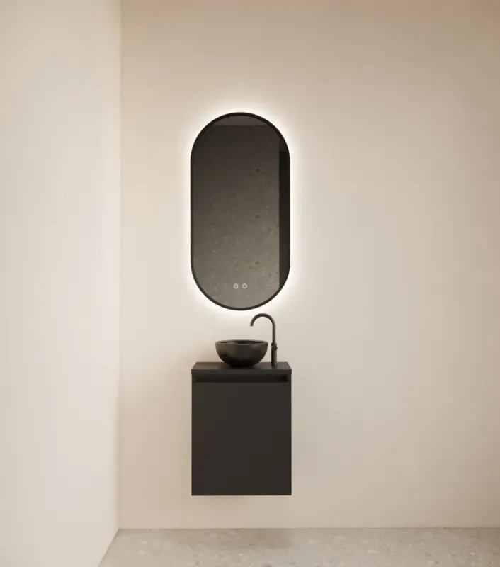 Uitverkoop Gliss Design Echo toiletmeubel 40cm zwart mat