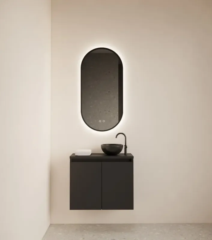 Gliss Design Echo toiletmeubel 60cm zwart mat Fabrieksprijs