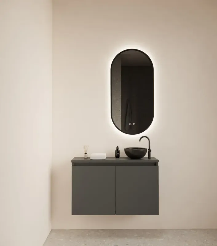 Betaalbaar Gliss Design Echo toiletmeubel 80cm graphite
