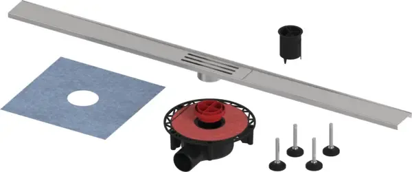 TECE Lineo inkortbare douchegoot 100cm RVS geborsteld Op = Op